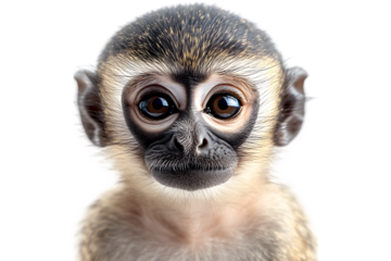 Vervet monkey isolated on white background