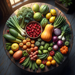 Assortment of fresh produce