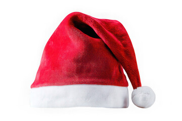 Santa claus red hat isolated on transparent background