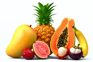 Assorted tropical fruits