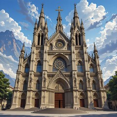 Fototapeta premium cathedral, AI Generative