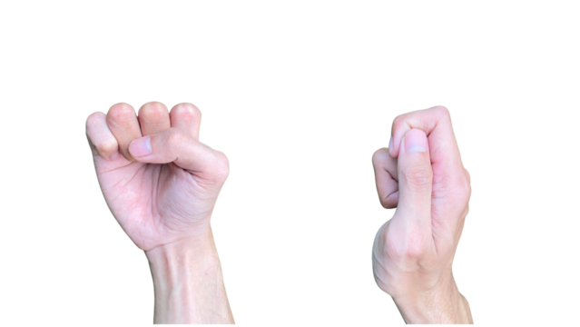 Woman's hand with index finger pointing up, making a touching or choosing gesture. female hands isolated on white background. female hands isolated on white. hand of the child. sign language 