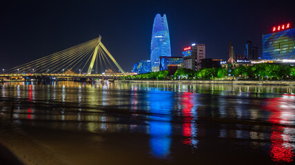 Ningbo Old Bund (Laowaitan) at night