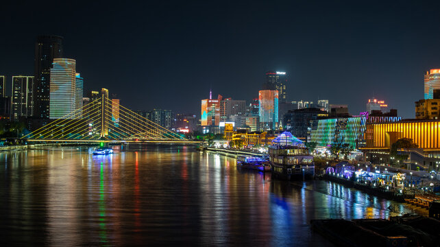 Ningbo Old Bund (Laowaitan) at night