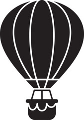 Fototapeta premium Classic hot air balloon traveling through the sky silhouette