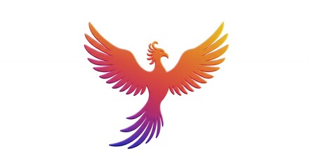 Obraz premium Colorful gradient phoenix symbol