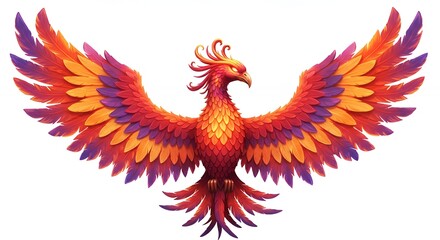 Obraz premium Colorful phoenix illustration
