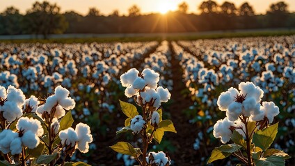 tulips in the netherlands with cotton