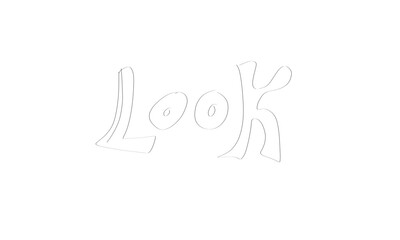 Fototapeta premium Hand drawn Look word