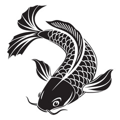 Japanese koi fish illustration