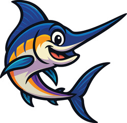 Fototapeta premium Cute Swordfish With Expressive Eyes