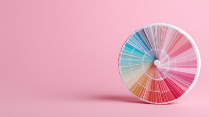 Pastel Color Palette on Pink Background, a minimalist composition featuring a harmonious array of soft hues, set against a clean, uncluttered backdrop for visual clarity.