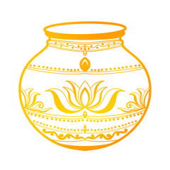 Janmashtami Pot Design -  krishna janmashtami element
