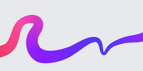 Wavy shape with Colorful gradient. Vector illustration.