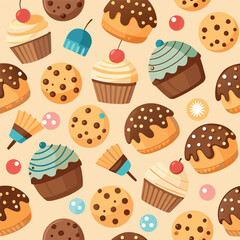 Seamless Dessert Pattern