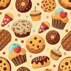 Seamless Dessert Pattern