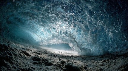 Underwater wave cave