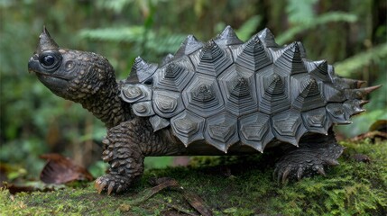 Small turtle in forest