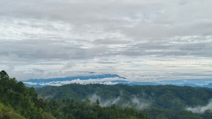 clouds over the mountains