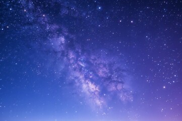 Starry Night Sky with Galaxy