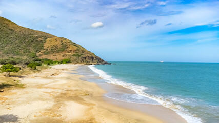 Tranquil Ocean View with Blue Sky and Clouds