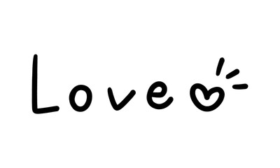 かわいいlove手描き文字