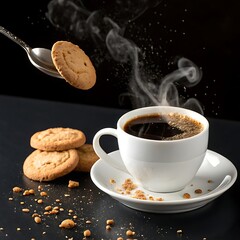 Coffee and Biscuits with Steam