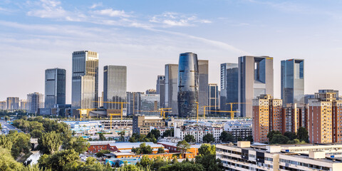Angle View Skyline of Lize CBD in Beijing, China