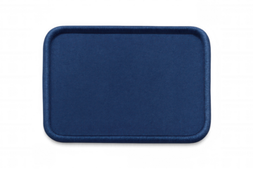 Navy blue rectangular tray on white background  