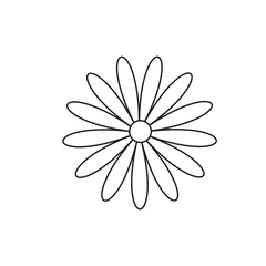 Clipart Black and White flower design