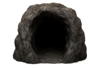 Obraz premium Dark cave entrance with transparent background, creating a mysterious atmosphere