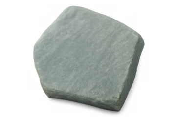 Irregular pentagonal stepping stone featuring rough texture, perfect for landscaping and garden design against transparent backdrop