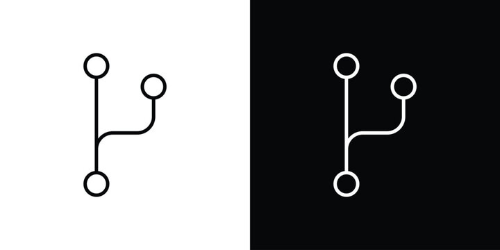 Version control icon in simple linear style.