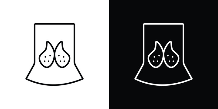 Thyroid icon in simple linear style.