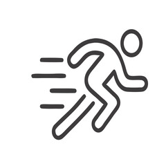 silhouette of a raning man