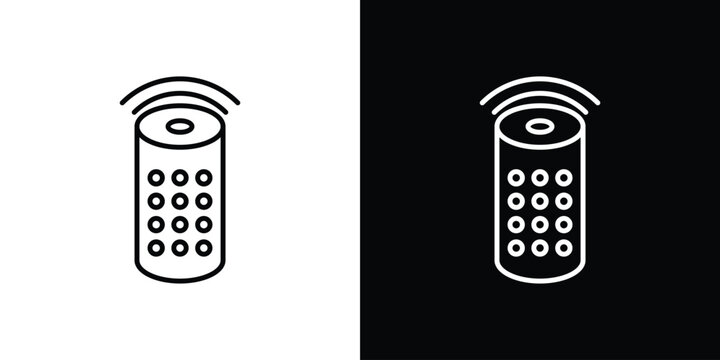 Smart speaker icon in simple linear style.