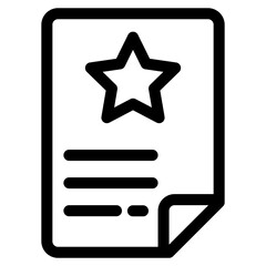 document star line icon
