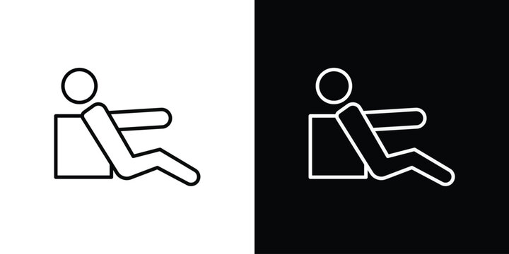 Resting icon in simple linear style.