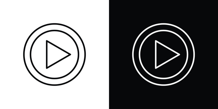 Livestream icon in simple linear style.