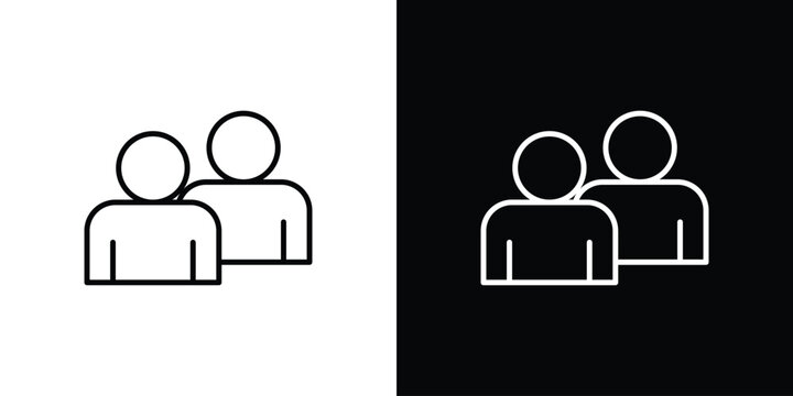 Demographics icon in simple linear style.