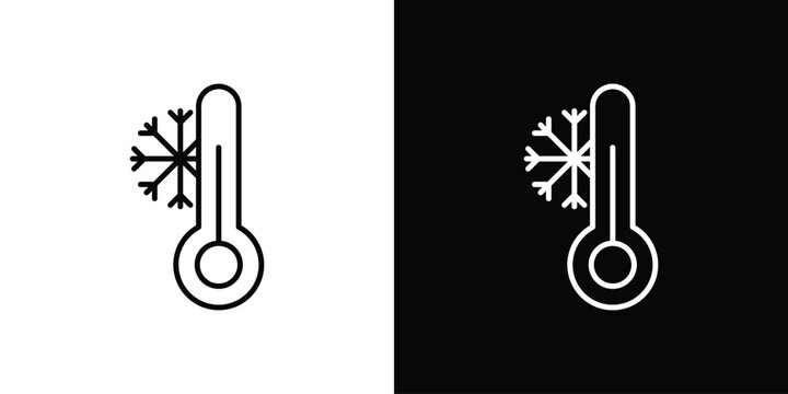 Cold icon in simple linear style.