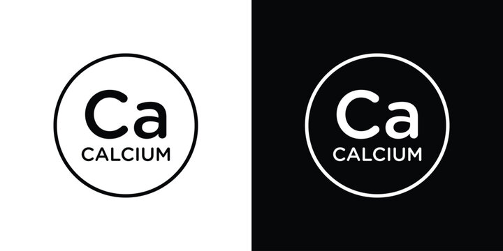 Calcium icon in simple linear style.