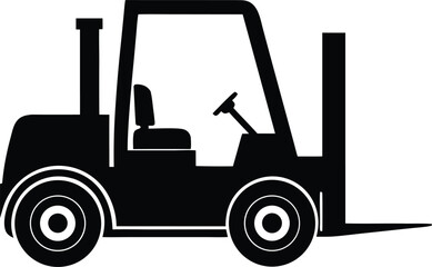 forklift vehicle silhouette vector illustration