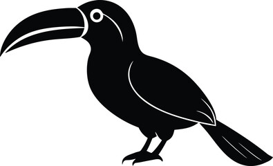 toucan bird silhouette vector