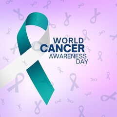 national cancer awareness day. Cancer Survivors Day card, background