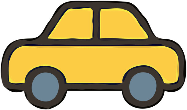 clipart yellow car