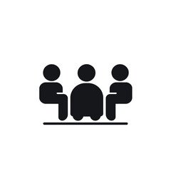 Business people icon set: vector illustration of a diverse team and leadership concept