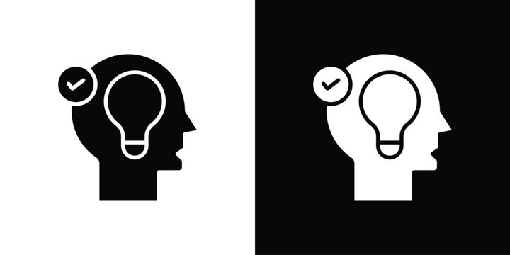 Understand icon vector, solid illustration, pictogram set.