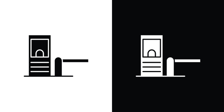 Toll road icon vector, solid illustration, pictogram set.