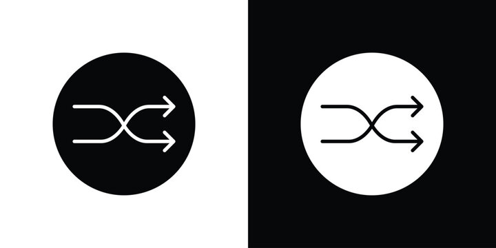 Shuffle icon elements. A modern flat and line icons set